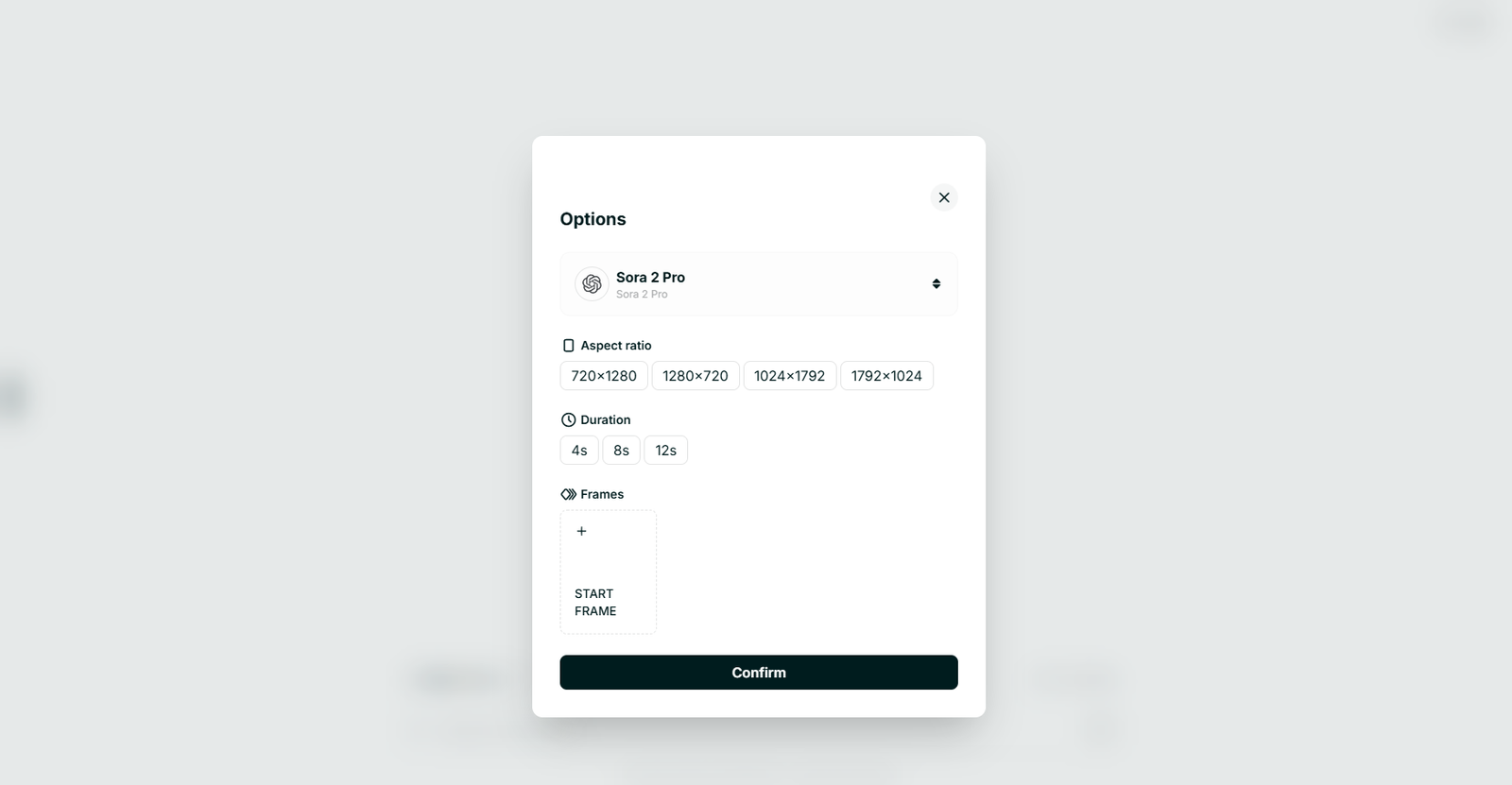 Pixic VideoGen model selection