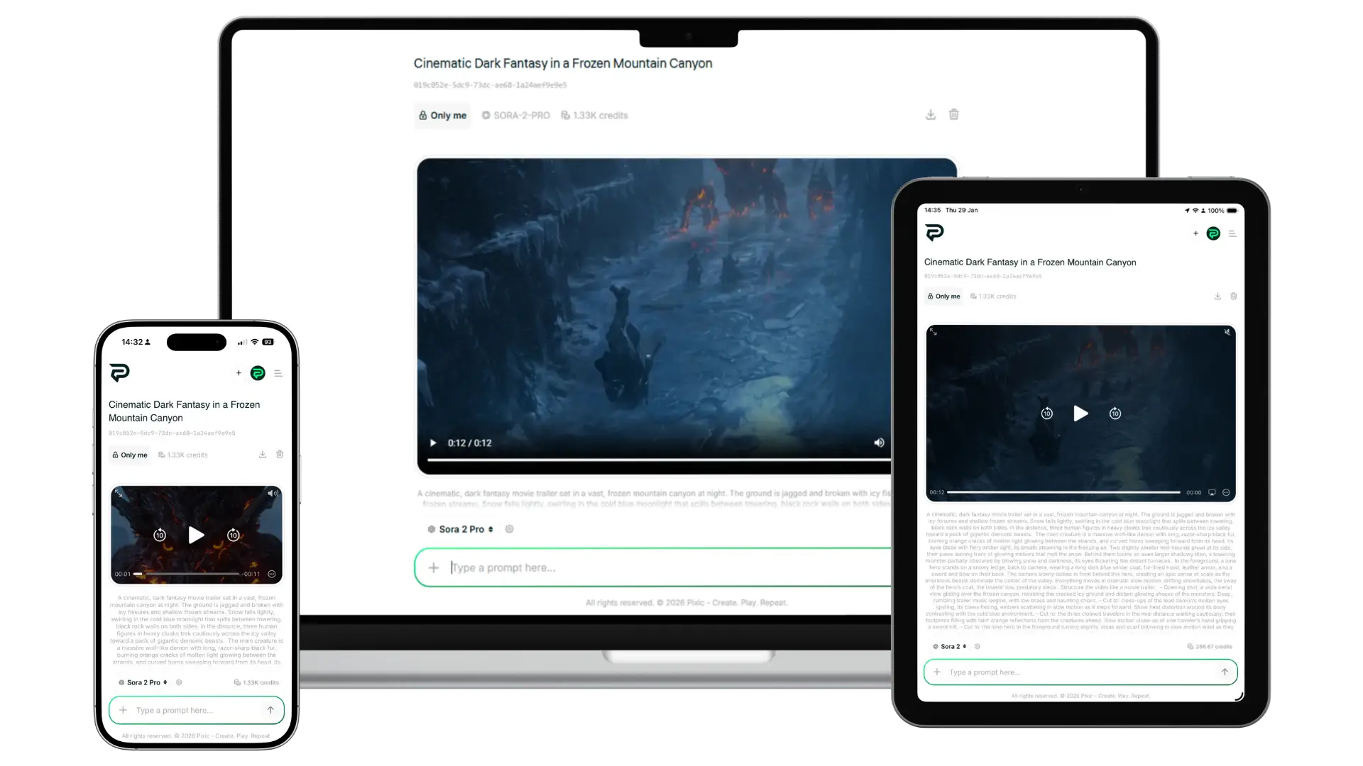 VideoGen cross-device
